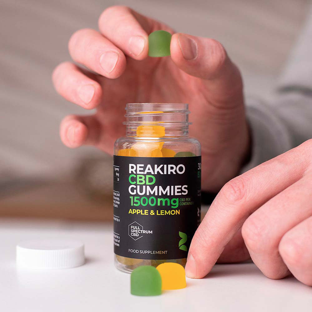 Reakiro CBD Gummies UK 1500mg 30 psc usage