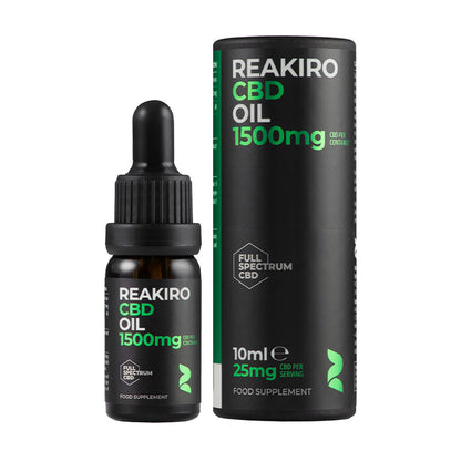 Reakiro CBD Oil 1500mg 15% cbd bottle tube