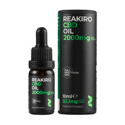 Reakiro CBD Oil 2000mg bottle+tube