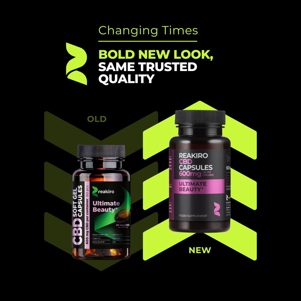 Ultimate Beauty Soft Gel CBD Capsules 600mg old  new label