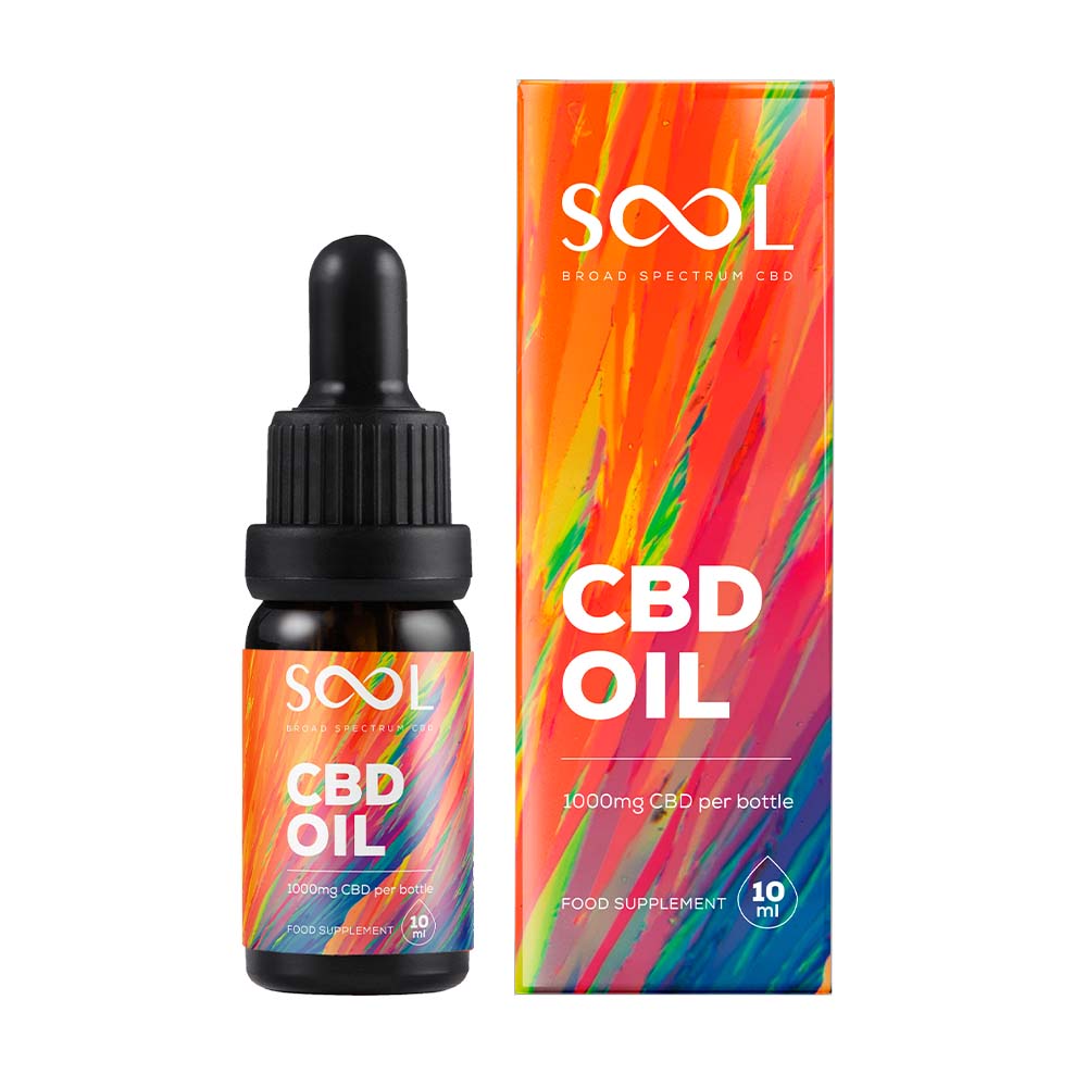 Sool Broad Spectrum CBD Oil 1000mg box+bottle