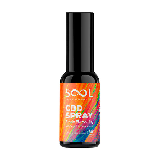 Sool Broad Spectrum CBD Oil spray Apple 1000mg