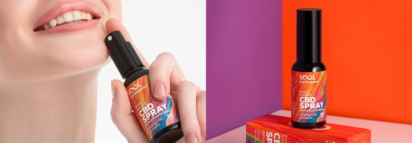 SOOL Broad spectrum CBD spray 1000mg in use in the UK