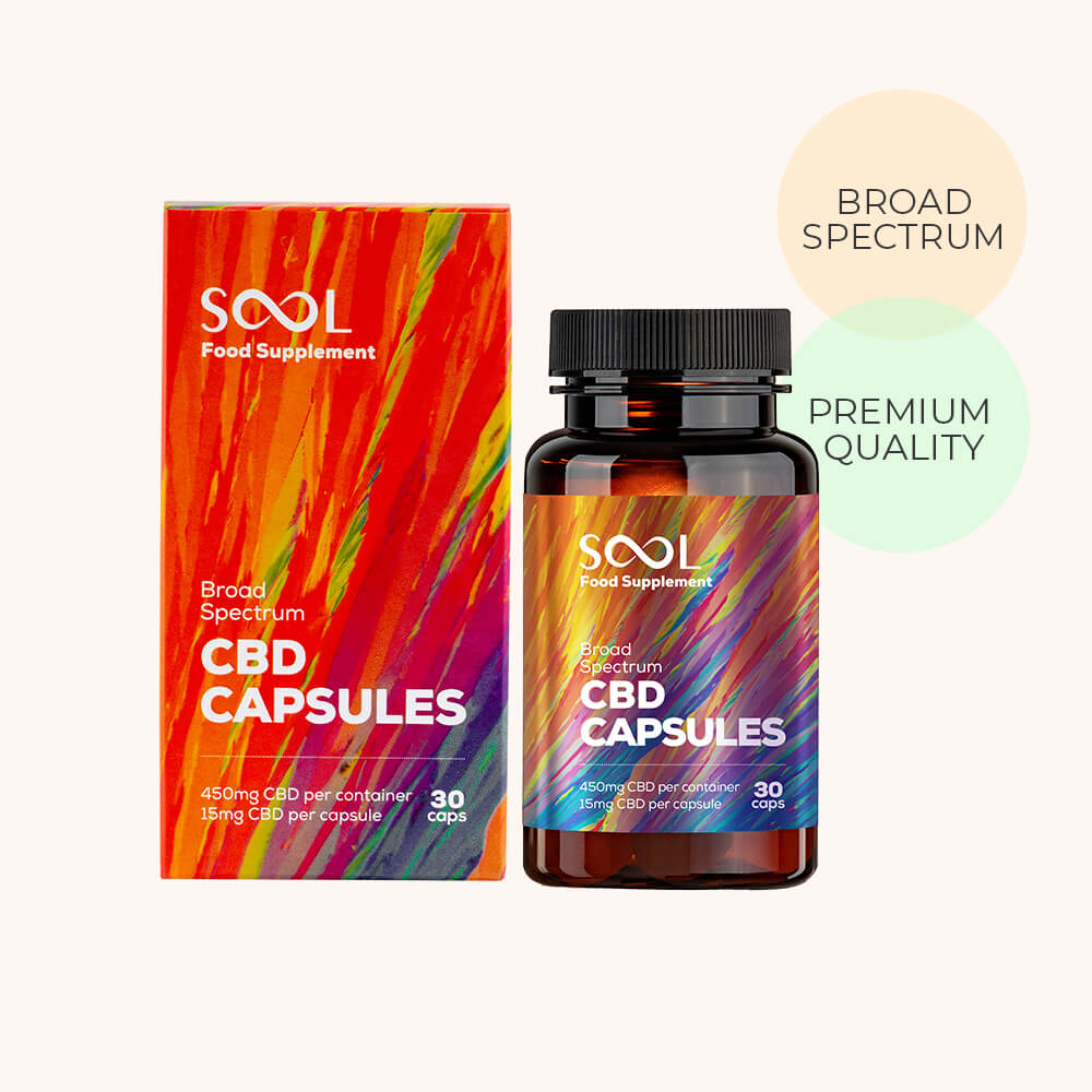 Sool Broad Spectrum CBD Gel Capsules 450mg 30pcs with box
