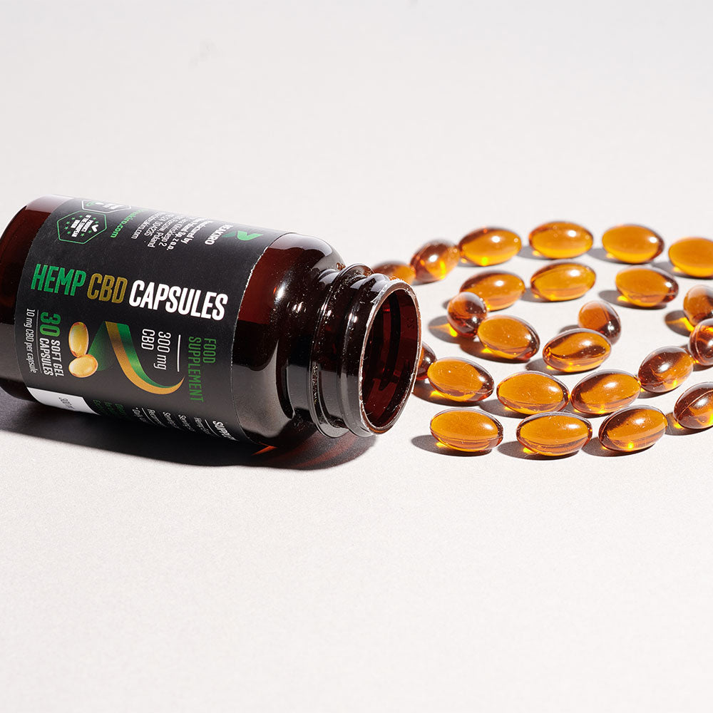 Hemp CBD Soft Gel Capsules 300mg 30pcs usage