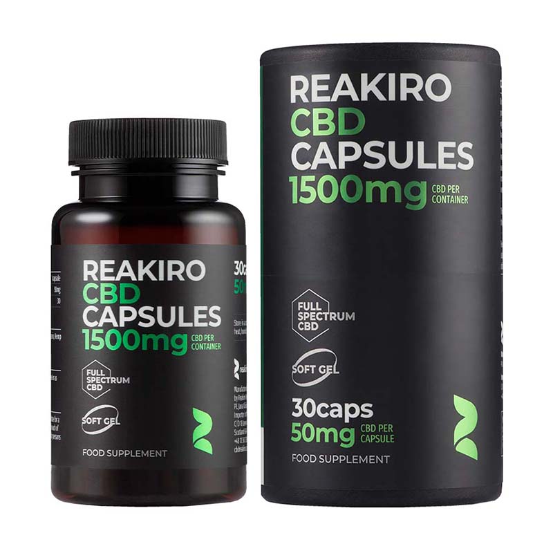 Reakiro CBD Gel Capsules 1500mg 30pcs tube