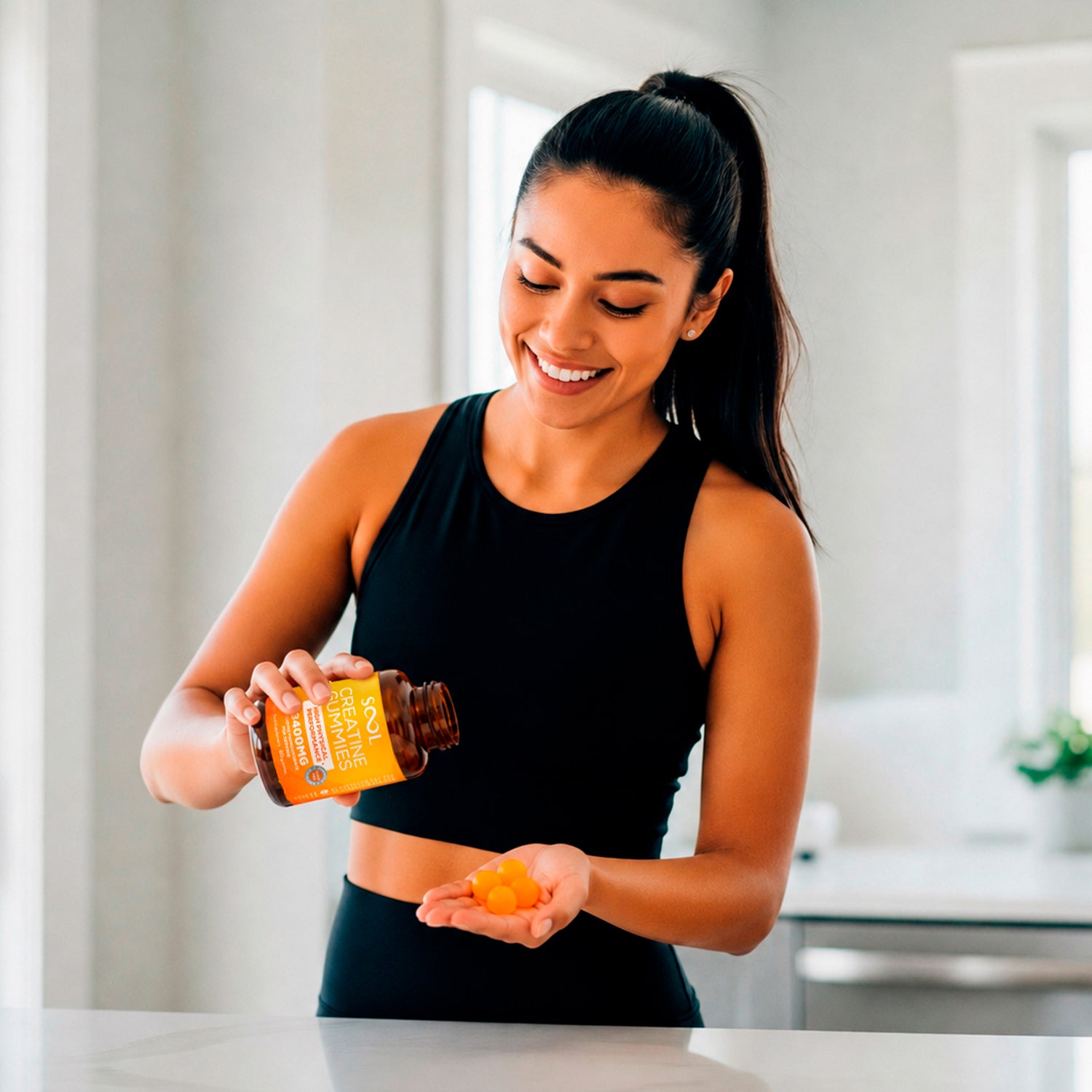 Woman with SOOL Creatine Gummies