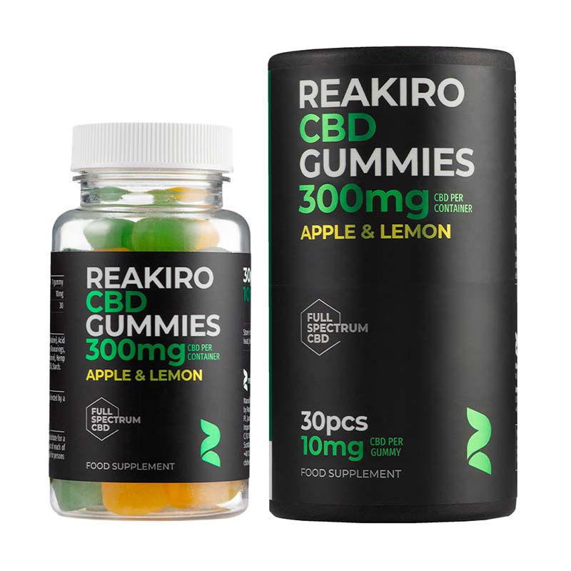 CBD Gummies 300mg Full-spectrum 30pcs bottle+tube