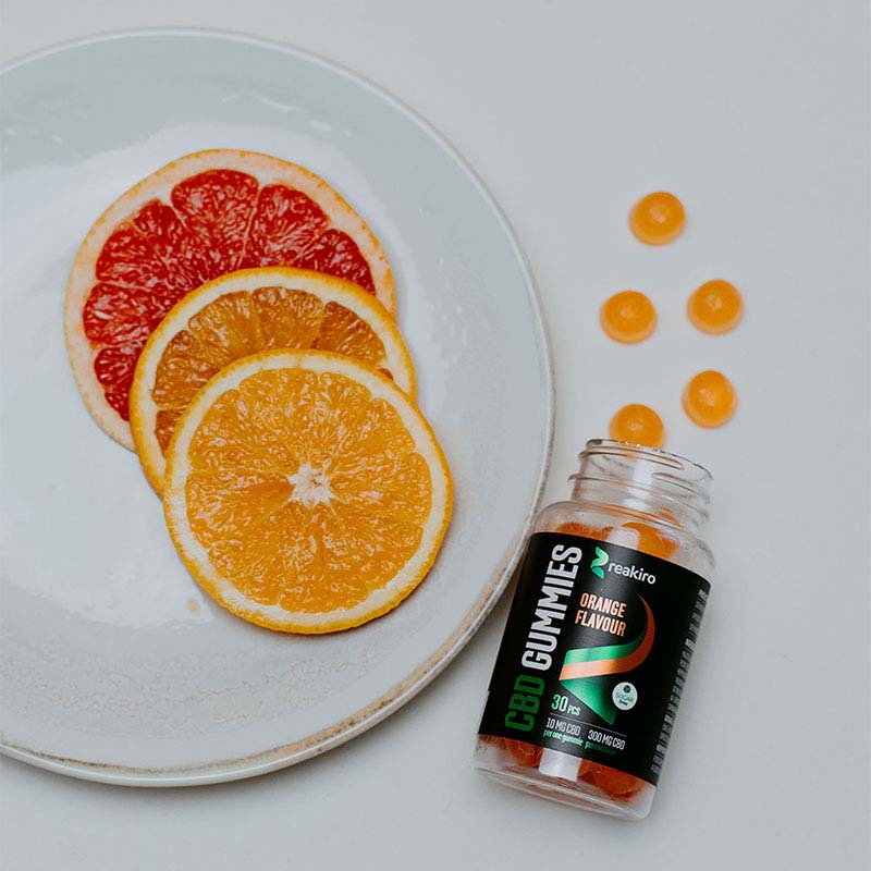 CBD Vegan Gummies 300mg Orange flavour 30pcs in use