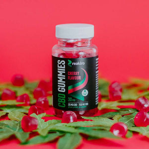 CBD Vegan Gummies 750mg Cherry flavour 30pcs in use uk