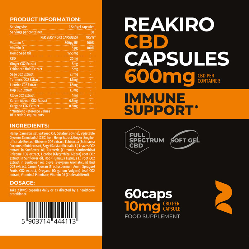 Reakiro Cbd Immine Support Ingredients