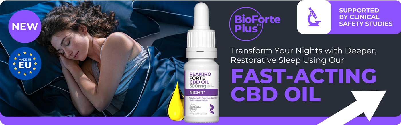 Reakiro Forte CBD Night Oil 500mg 15ml Fast-acting formula