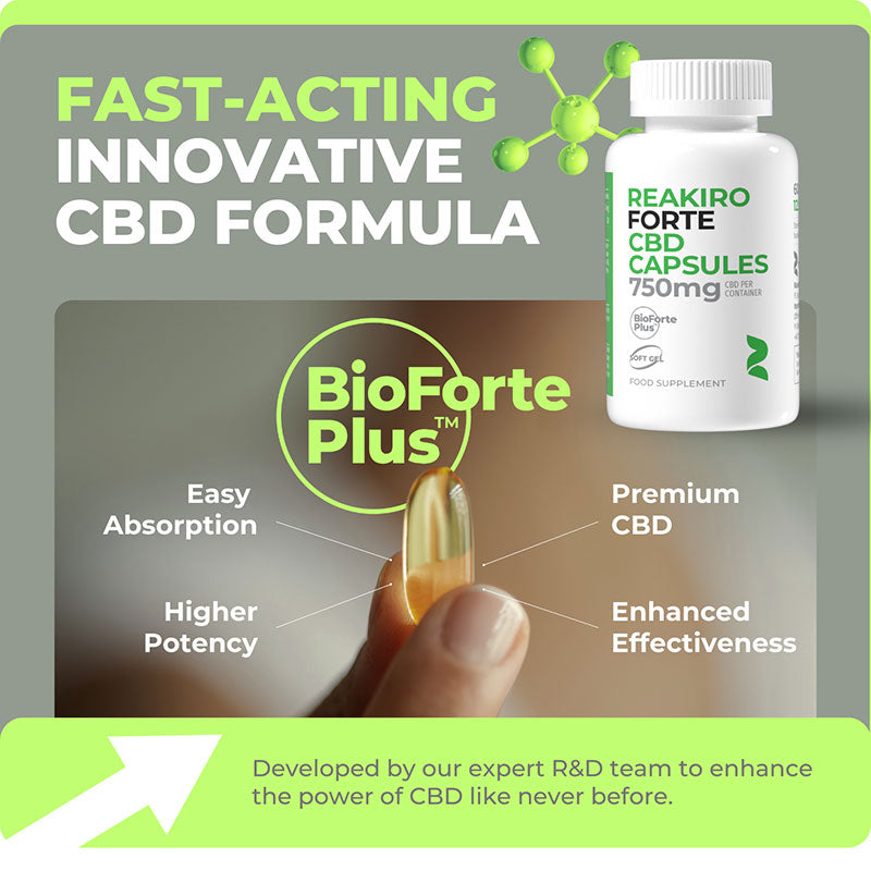 Reakiro Forte Capsules 750mg Fast-acting innovative CBD formula