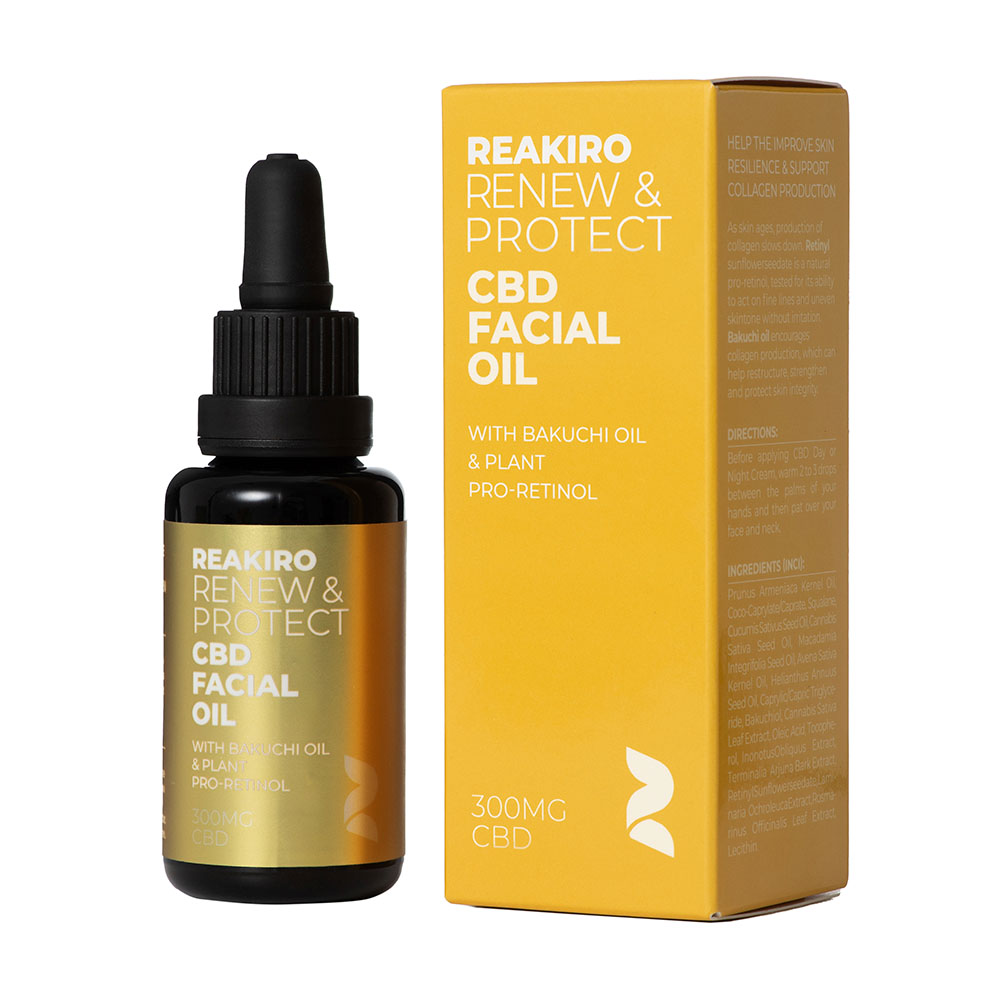 Reakiro renew protect CBD facial oil