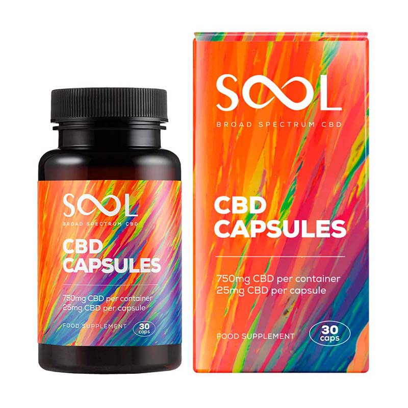 Sool CBD Capsules 750mg 30pcs Broad Spectrum bottle+ box