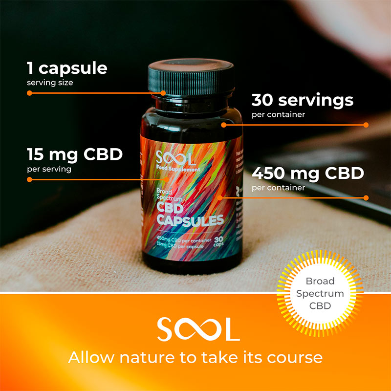 sool cbd capsules 450mg dose