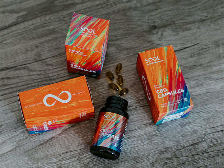 SOOL CBD capsules with box